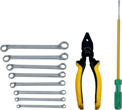 ALYRATOOLS 3-Piece Spanner, Combination Plier & Tester Screwdriver Set Hand Tool Kit(3 Tools)