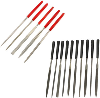 Digital Craft 5Pc Diamond file Set & 10Pc 4x160 Needle File Set Power & Hand Tool Kit(3 Tools)