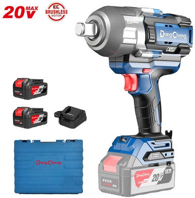 Mat max Dongcheng Brushless Impact Wrench 20V 6.0Ah High Torque 1288Nm 3/4 Inch Drive Power & Hand Tool Kit(0 Tools)
