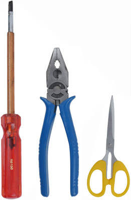 ALYRATOOLS 3-Piece Hand Tool Set Screwdriver, Pliers & Scissors Hand Tool Kit(3 Tools)