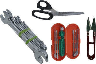 ALYRATOOLS Spanner Set Tailoring Scissors Precision Screwdrivers Cutter Hand Tool Kit(4 Tools)