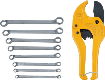 ALYRATOOLS 2-Piece Combination Spanner Set with PVC Pipe Cutter Hand Tool Kit(2 Tools)