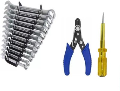 vyas , Combination Wrench Set, Wrench Set with voltage tester and wire cutter Tools Power & Hand Tool Kit(3 Tools)