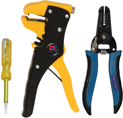 Digital Craft Automatic Wire Stripper,7Inch Cable Stripper,Line Tester Hand Tool Kit(3 Tools)