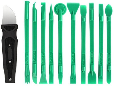 PAUS&MORK 11 IN 1 ESD Plastic Spudger Kit With Knife Opener For Mobile Laptop Disassembly Hand Tool Kit(11 Tools)