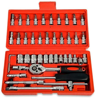 Niavaa 46 in 1 Screwdriver & Socket Set For Mechanical Repair/Home Maintenance Power & Hand Tool Kit(46 Tools)