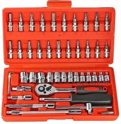 Darkstone Fab Bike Tool Kit Set Goti Pana Set Socket Set Hand Tool Kit(46 Tools)