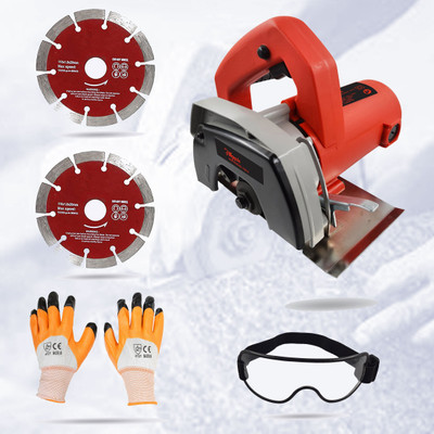 Hillgrove HGCM78M2 Cutting Machine Saw for Tile/Marble/Wood with Tile Cutting Wheels Power & Hand Tool Kit(4 Tools)