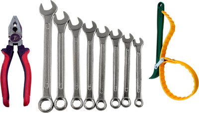 ALYRATOOLS 3-Piece Tool Kit with Pliers, Spanner Set & Strap Wrench Hand Tool Kit(3 Tools)
