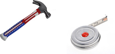Digital Craft Claw Hammer,2Mtr Tape,, Hand Tool Kit(2 Tools)