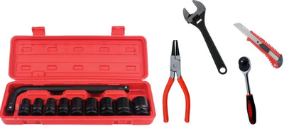 ALYRATOOLS 5-in-1 Hand Tool Combo Set with Socket Wrench Kit Hand Tool Kit(5 Tools)