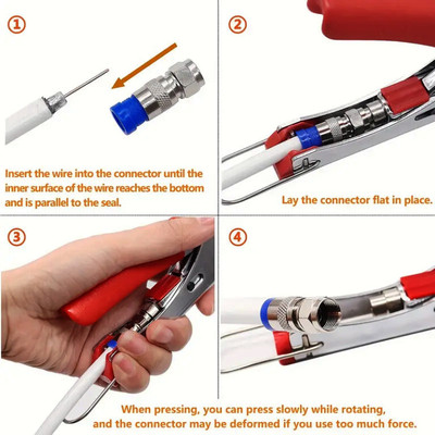 GoodsBazaar 4pc Tool Kit Wire Stripping Tool RG6 Compression Kd-1 Wire Stripper Cutter Power & Hand Tool Kit(2 Tools)