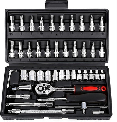 enrics 46 In 1 Pcs Tool Kit & and Socket Power & Hand Tool Kit(46 Tools)
