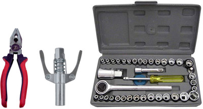 ALYRATOOLS 3-in-1-Socket Kit Combo Plier Basin Tap Wrench Power & Hand Tool Kit(3 Tools)