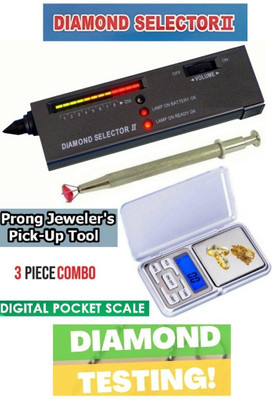 BALRAMA Portable Diamond, Gemstone, Crystal, Jade Tester Pocket Scale Prong Pickup Tool Analytical Scale