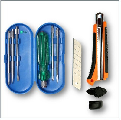 NBS NBS Screwdriver Kit-5 Pieces with Light Tester Handle and Paper Cutter-18MM Hand Tool Kit(6 Tools)