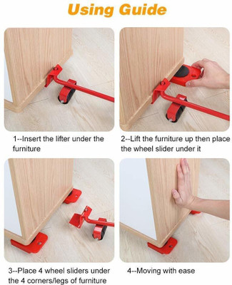 kiama 5-in-1 Furniture Lifter Mover Heavy Furniture Appliance Machine Tool Hand Tool Kit(5 Tools)