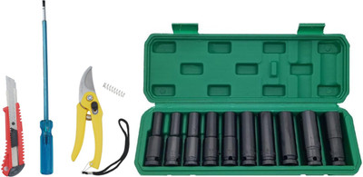 ALYRATOOLS Multi-Purpose Impact Socket Set & Utility Tool Combo Hand Tool Kit(4 Tools)