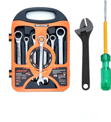 ALYRATOOLS 3-in-1 Spanner Set Adjustable Wrench Tester Hand Tool Kit(3 Tools)