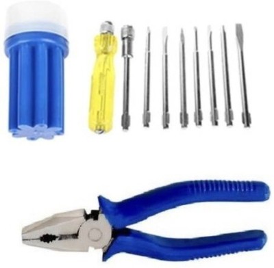 Toolhub Heavy Duty 8 Set Screwdriver Kit & 8 Inch Plier Hand Tool Kit(10 Tools)