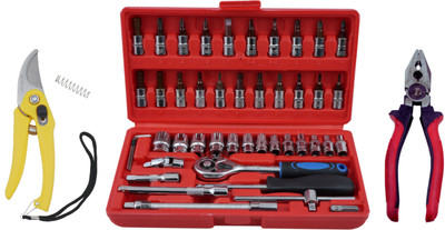 ALYRATOOLS 3-Piece Hand Tool Kit with Pliers & Garden Shears Hand Tool Kit(3 Tools)