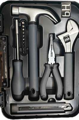 h9 12-Pieces Hand Tool Kit Household Tool Set for DIY and Emergency Maintenance Hand Tool Kit(12 Tools)