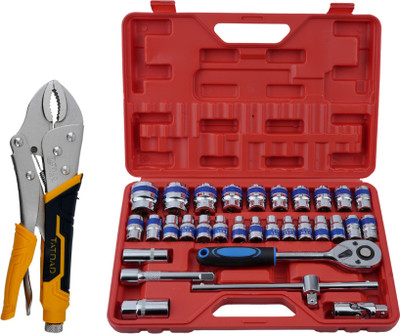 ALYRATOOLS 2-in-1 Professional Socket & Locking Plier Tool Kit Hand Tool Kit(2 Tools)