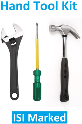 Sauran Pack of 3 ISI Marked Combination Hand Tool Set (KIT6) Hand Tool Kit(3 Tools)