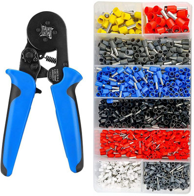 HASTHIP Ferrule Crimping Tool Kit, Self-Adjusting Square Wire Crimper Plier for AWG23-7 Hand Tool Kit(1 Tools)