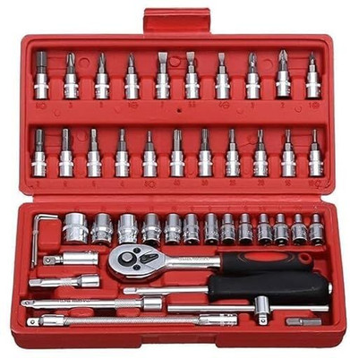 ZUCUR Tool Kit 46 Tool Kit Tool Kit for Home Use Tools KitSocket Set Tools Set Hand Tool Kit(46 Tools)