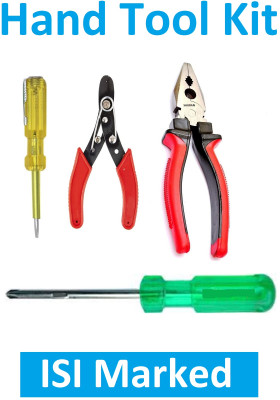 Sauran Pack of 4 ISI Marked Combination Hand Tool Set (KIT37) Hand Tool Kit(4 Tools)