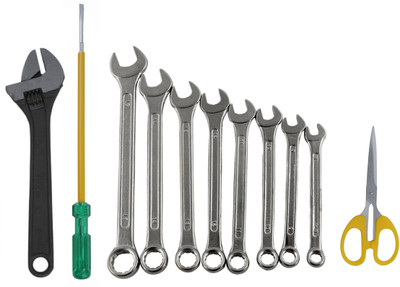 ALYRATOOLS 4-Piece Multi-Purpose Hand Tool Set with Wrench, Spanners & Accessories Hand Tool Kit(4 Tools)