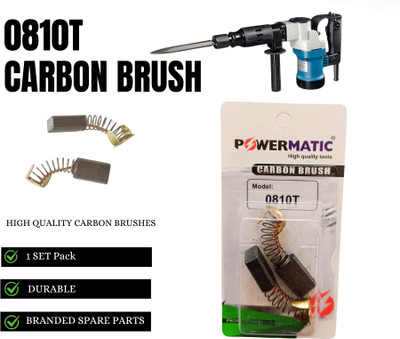 Powermatic 1 Set of 0810T Model Carbon Brush For 5KG Demolition Hammer Power & Hand Tool Kit(1 Tools)