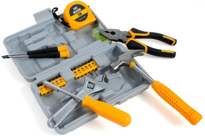 Flipkart SmartBuy Hand Tool Kit Household DIY Combination Magnetic Bit Tool Set | Screwdriver Kit Hand Tool Kit(20 Tools)