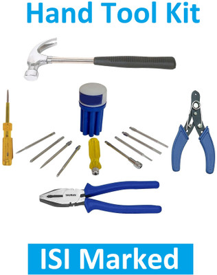 Sauran Pack of 12 ISI Marked Combination Hand Tool Set (KIT35) Hand Tool Kit(12 Tools)