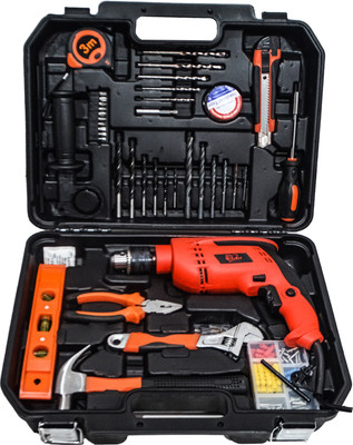 HPD Shakti 13mm Impact Drill 850W Kit Full Copper Motor R/F With Speed Control 13RE Power & Hand Tool Kit(97 Tools)