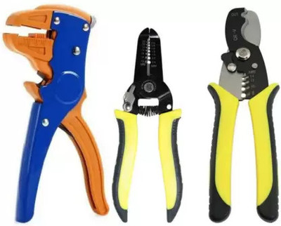 Mass Pro Wire Stripper Cutter Pliers combo plus wire cutting cable cutter Hand Tool Kit(3 Tools)