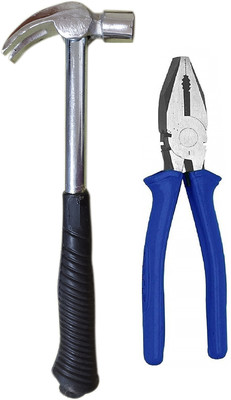 Inditrust new Heavy duty Hand toolkit Plier and Claw Hammer (Pack of 2 tools) Hand Tool Kit(2 Tools)