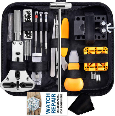 Bluedeal 187Pcs Watch Tool Kit with Watch Link Pin Remover Tools and Watch Hand Tool Kit(187 Tools)
