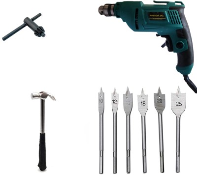Atrocitus 10mm Drill Machine With Trishul,Hammer Power & Hand Tool Kit(7 Tools)