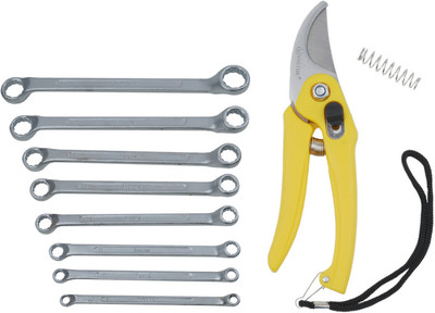 ALYRATOOLS 2-Piece Spanner Set with Garden Pruning Shear Hand Tool Kit(2 Tools)