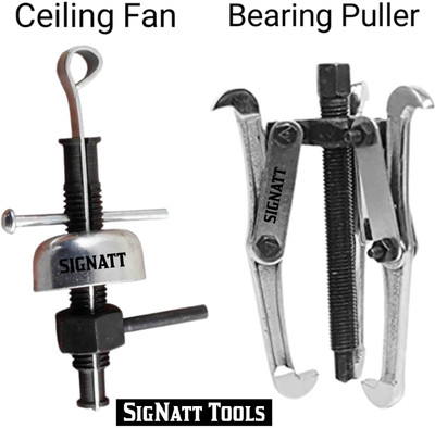 SIGNATT Bearing Puller Tools Combo Set,3 Jaws Bearing Puller & 2in1 Fan Bearing Puller Hand Tool Kit(2 Tools)