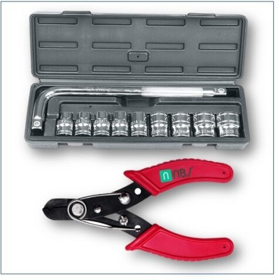 NBS NBS Wire Cutter and 10 Piece Goti Set Hand Tool Kit(11 Tools)