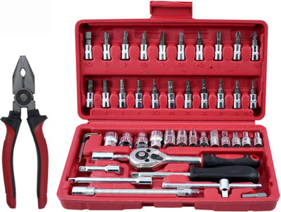 ALYRATOOLS Professional 2-Piece Socket Tool Kit with Combination Plier Hand Tool Kit(2 Tools)