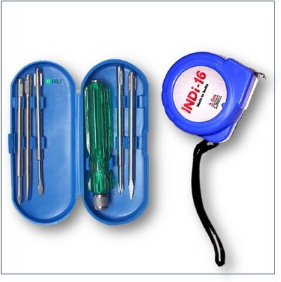 NBS NBS Screwdriver Kit-5 Pieces with Light Tester Handle and Measuring Tape-3 Metre Hand Tool Kit(6 Tools)