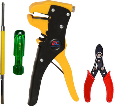 Digital Craft Automatic Wire Stripper,Wire Stripper,6Inch 2 In 1 Screw Driver Hand Tool Kit(3 Tools)