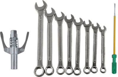 ALYRATOOLS 3-Piece Spanner Set with Screwdriver & Grease Coupler Hand Tool Kit(3 Tools)