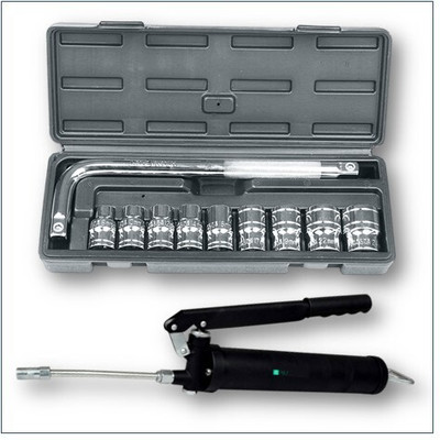 NBS NBS Grease Gun and 10 Piece Goti Set Hand Tool Kit(11 Tools)