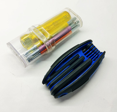 4MECH 8 in 1 Multicolor Screw Driver Set+Folding Allen key Set Hand Tool Kit(9 Tools)