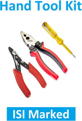 Sauran Pack of 3 ISI Marked Combination Hand Tool Set (KIT33) Hand Tool Kit(3 Tools)